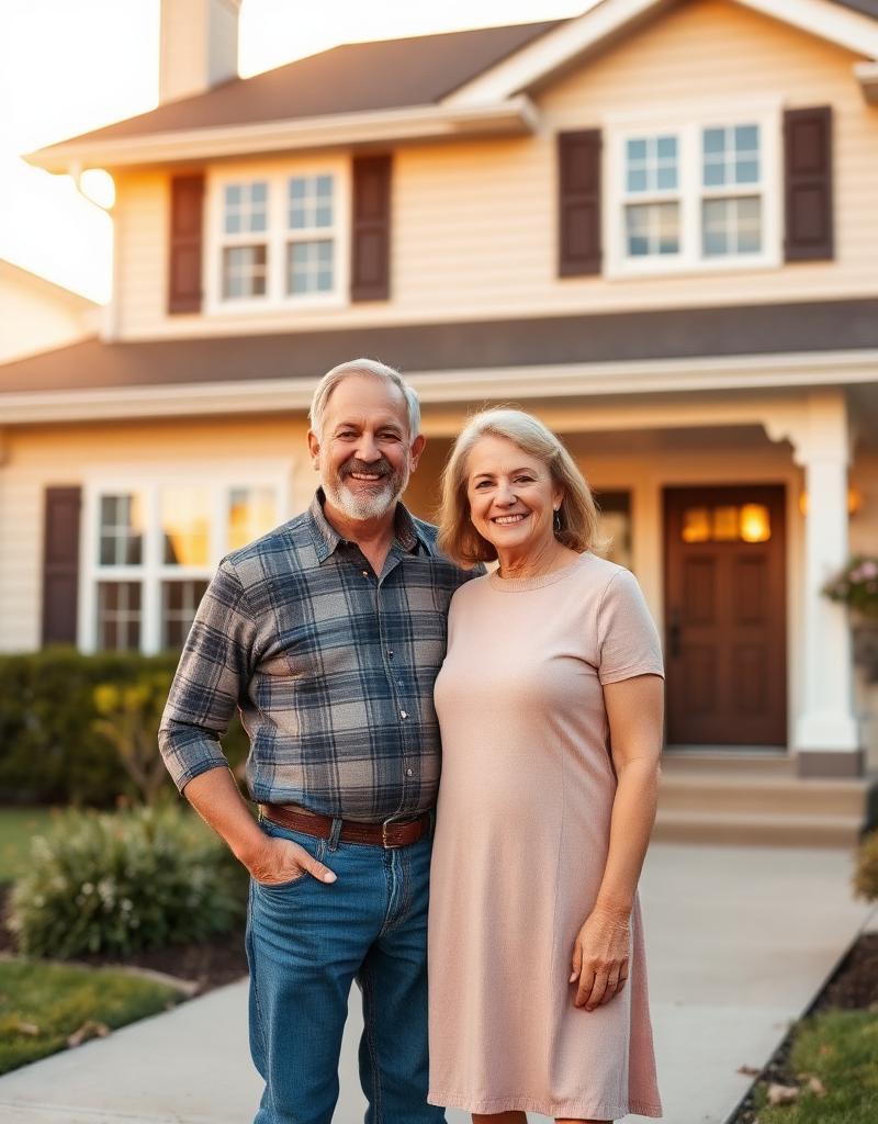 Happy homeowners after selling their house for cash